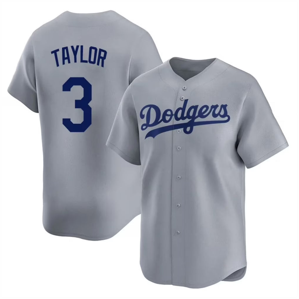 Custom #3 Gray LAD Baseball Shirt Top