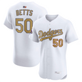 Custom #50 White LAD Baseball Shirt Top