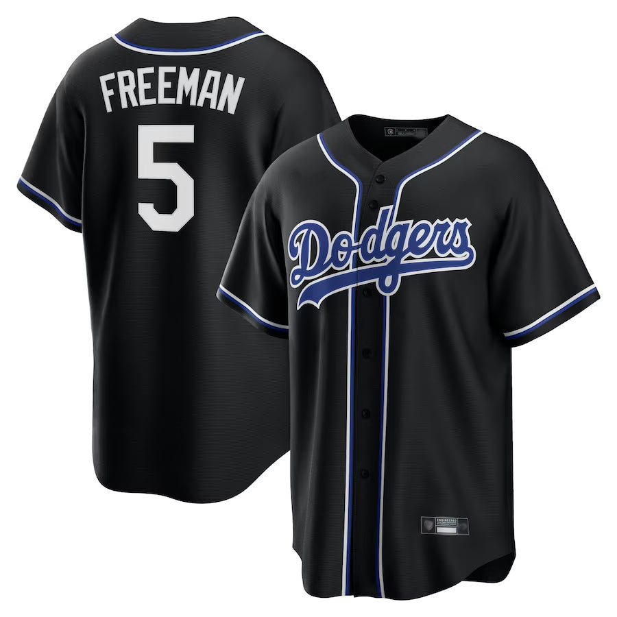 Custom #5 Black LAD Baseball Shirt Top