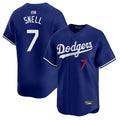 Custom #7 Royal LAD Baseball Shirt Top