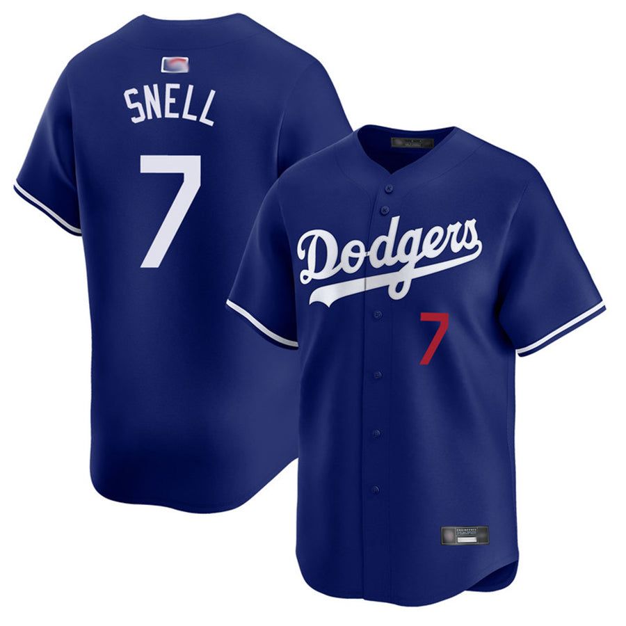Custom #7 Royal LAD Baseball Shirt Top