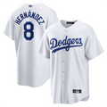 Custom #8 White LAD Baseball Shirt Top