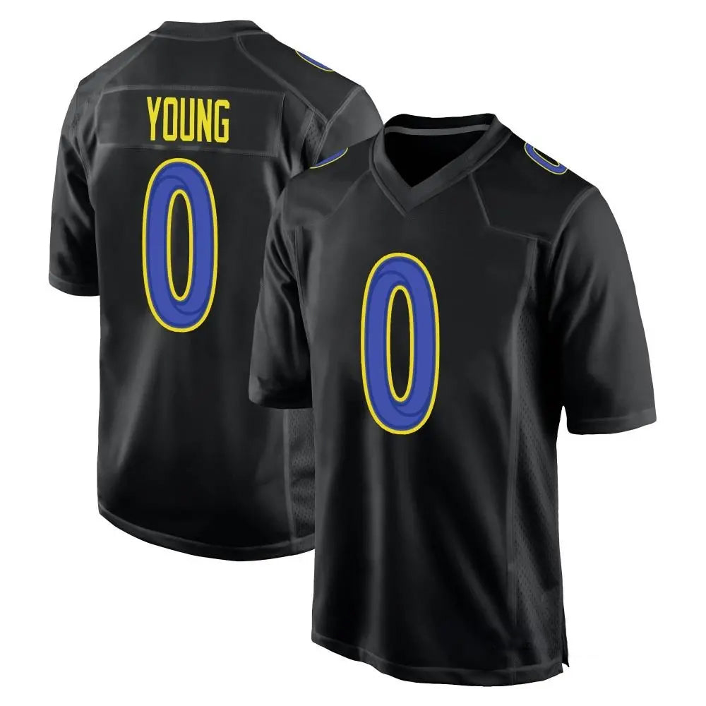 Custom #0 Black LAR Football Shirt Top
