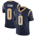 Custom #0 Navy LAR Football Shirt Top