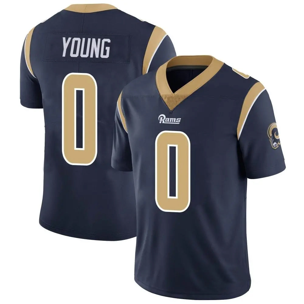 Custom #0 Navy LAR Football Shirt Top