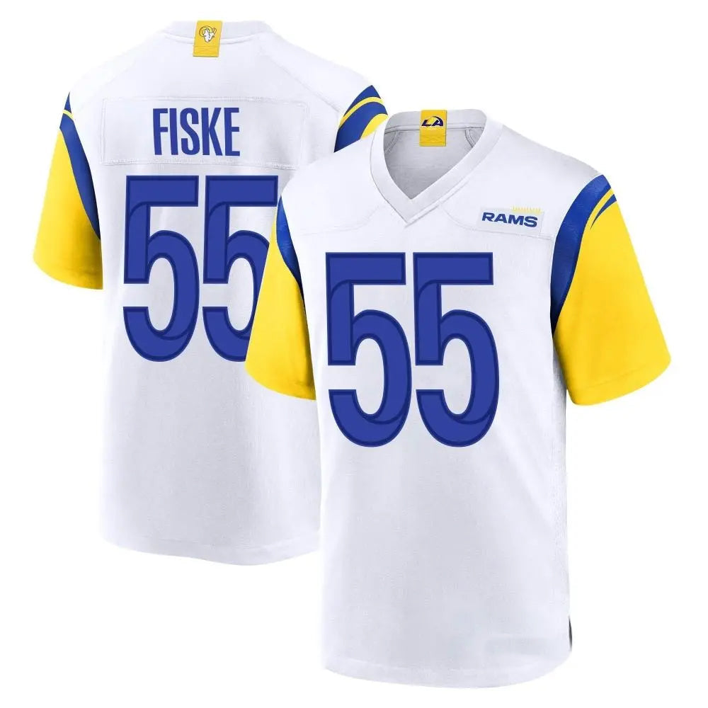 Custom #55 White LAR Football Shirt Top