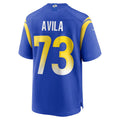 Custom #73 Royal LAR Football Shirt Top