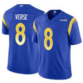 Custom #8 Royal LAR Football Shirt Top