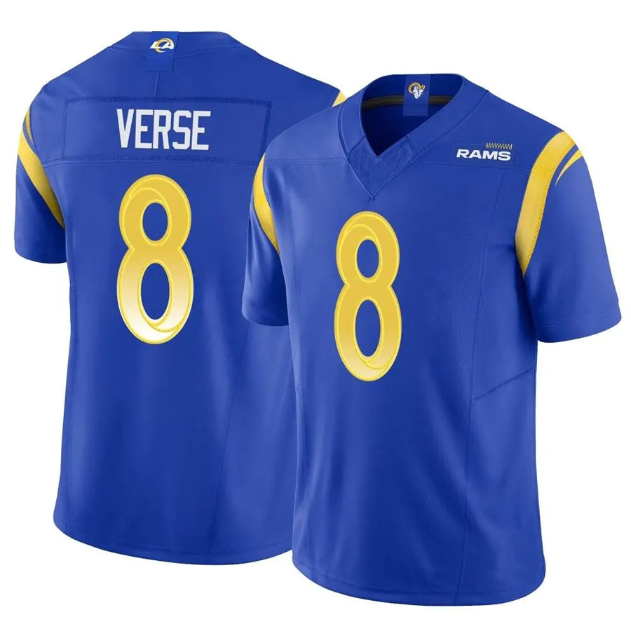 Custom #8 Royal LAR Football Shirt Top
