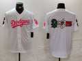 LA.Dodgers Team Big Logo White Pink Vin & Kobe Patch Stitched Baseball Jerseys Player Jersey