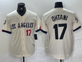 Custom #17 Cream LAD Baseball Shirt Top
