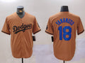 Custom #18 Olive LAD Baseball Shirt Top