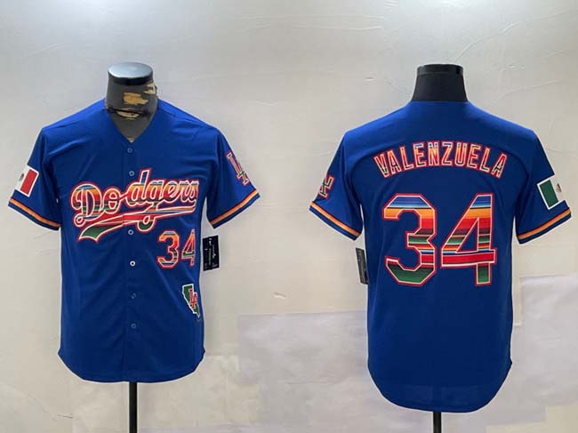 Custom #34 Royal LAD Baseball Shirt Top