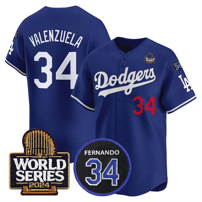 Custom #34 Royal LAD Baseball Shirt Top