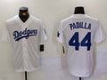 Custom #44 White LAD Baseball Shirt Top