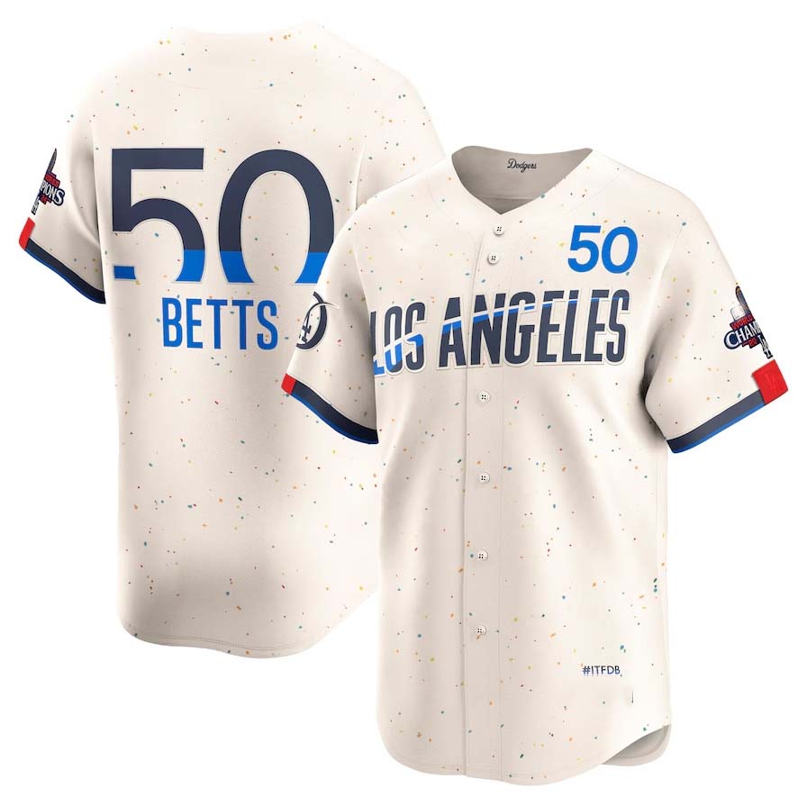Custom #50 Cream City Connect World Series Champions LAD Baseball Shirt Top