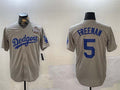Custom #5 Grey LAD Baseball Shirt Top