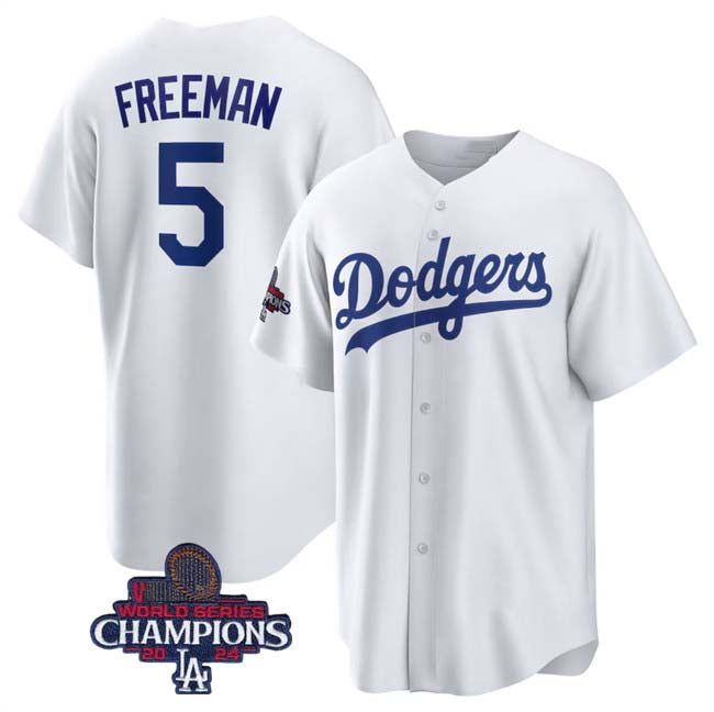 Custom #5 White LAD Baseball Shirt Top