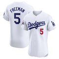 Custom #5 White World Series Champions LAD Baseball Shirt Top