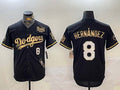 Custom #8 Black LAD Baseball Shirt Top