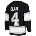 Custom #4 Black 1992 LAK Hockey Shirt Top