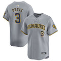 Custom #3 Gray MIL Baseball Shirt Top
