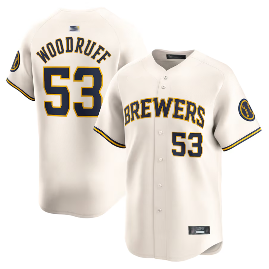 Custom #53 Cream MIL Baseball Shirt Top