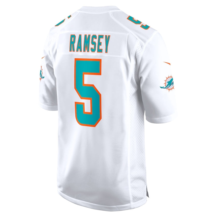 Custom #5 White MIA Football Shirt Top