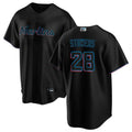 M.Marlins #28 Kyle Stowers Player Black Home Replica Baseball Jerseys