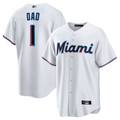 Custom #1 White MIA Baseball Shirt Top