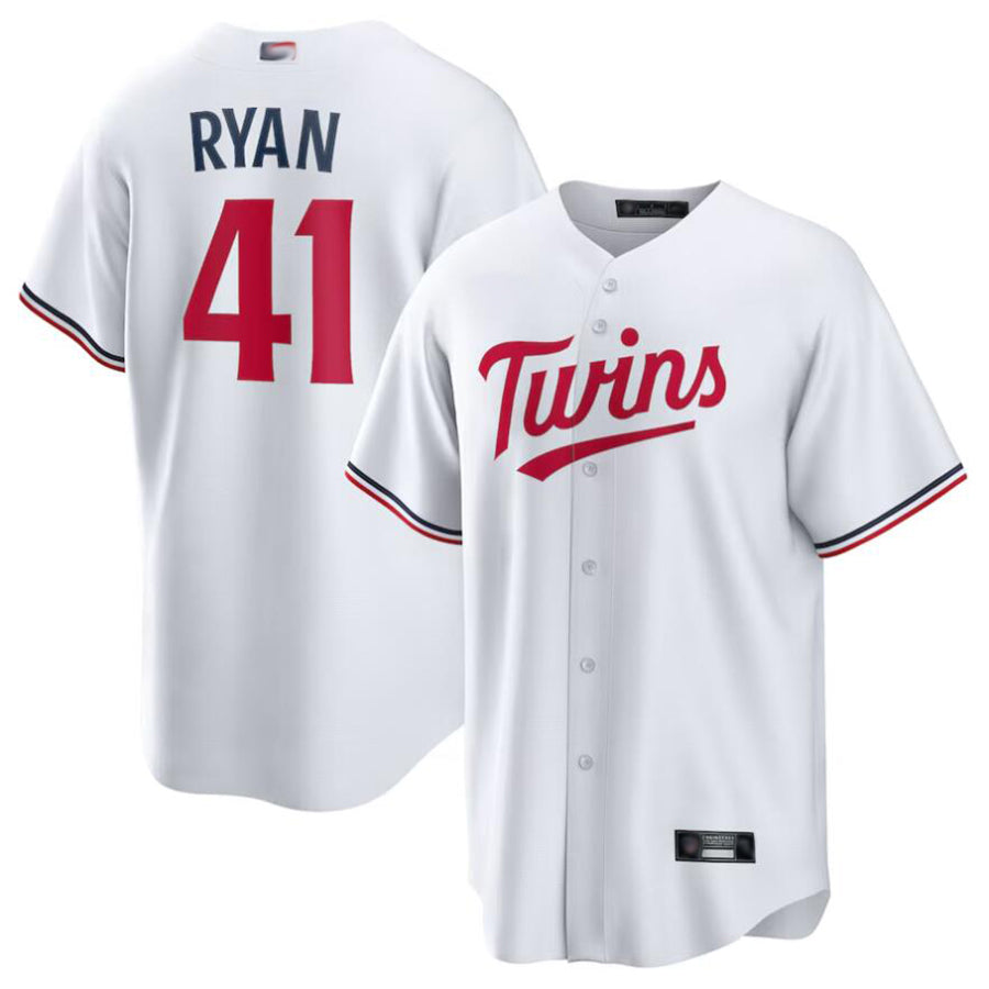Custom #41 White MIN Baseball Shirt Top