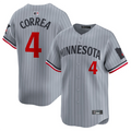 Custom #4 Gray MIN Baseball Shirt Top