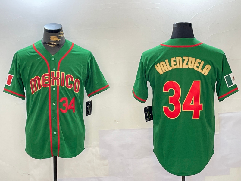 Custom #34 Green LAD Baseball Shirt Top