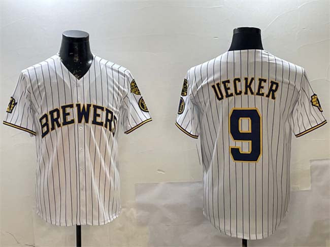 Custom #9 White MIL Baseball Shirt Top