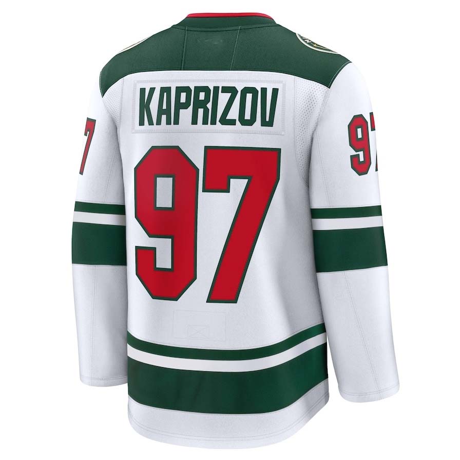 Custom #97 White MIN Hockey Shirt Top