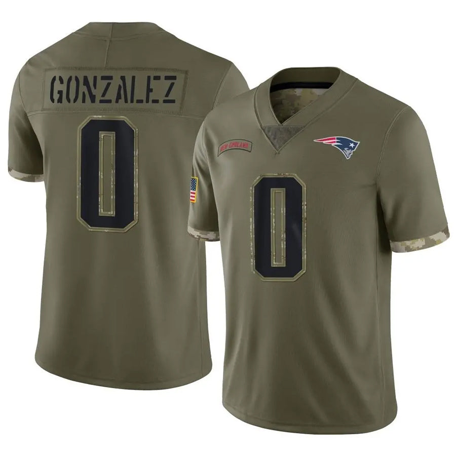 Custom #0 Olive NE Football Shirt Top