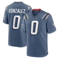 Custom #0 Blue NE Football Shirt Top