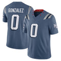 Custom #0 Blue NE Football Shirt Top