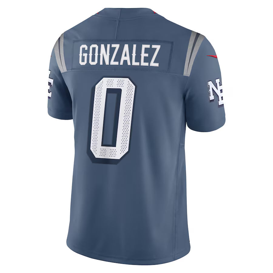 Custom #0 Blue NE Football Shirt Top