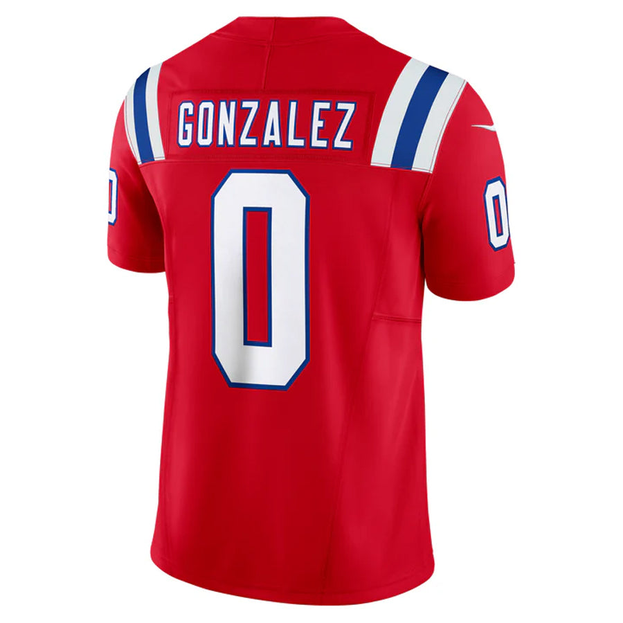 Custom #0 Red NE Football Shirt Top