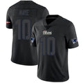 Custom #10 Black NE Football Shirt Top