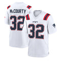 NE.Patriots #32 TreVeyon Henderson Player White Home Game Football Jerseys