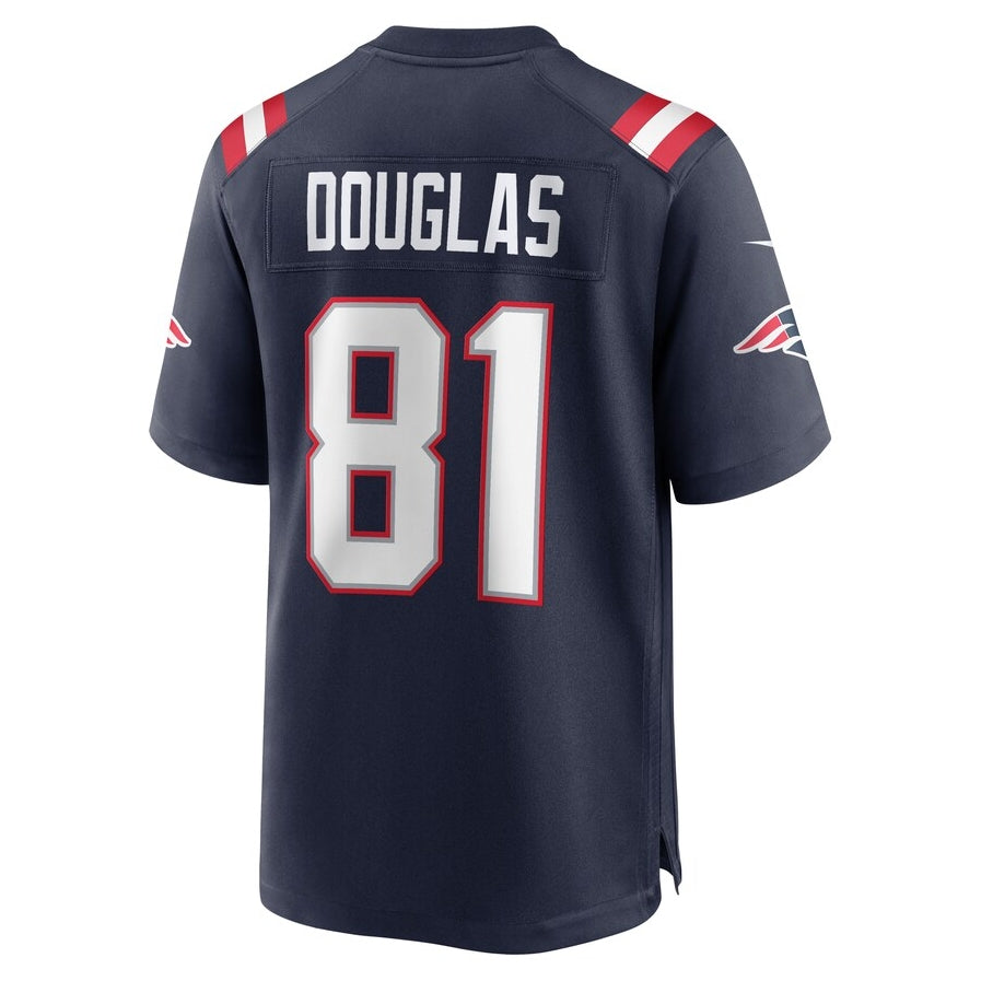 Custom #81 Navy NE Football Shirt Top