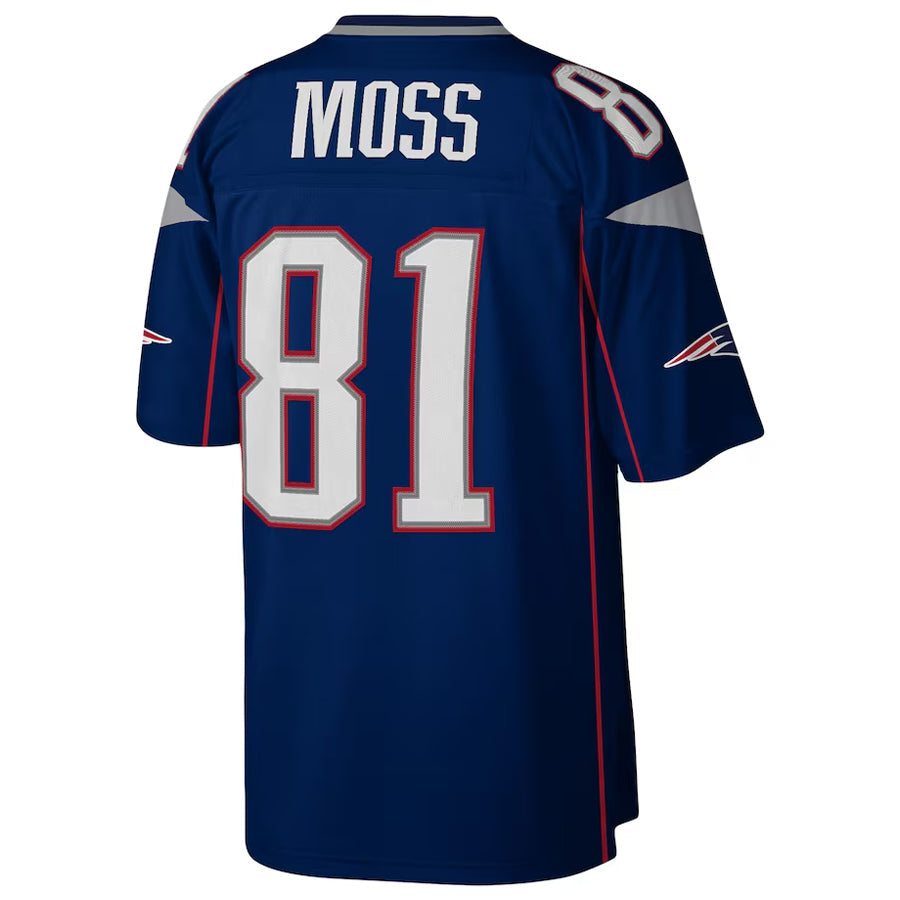 Custom #81 Navy NE Football Shirt Top