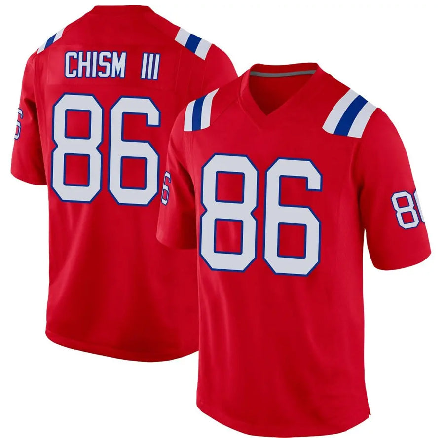 Custom #86 Red NE Football Shirt Top