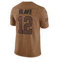 Custom #12 Brown NO Football Shirt Top