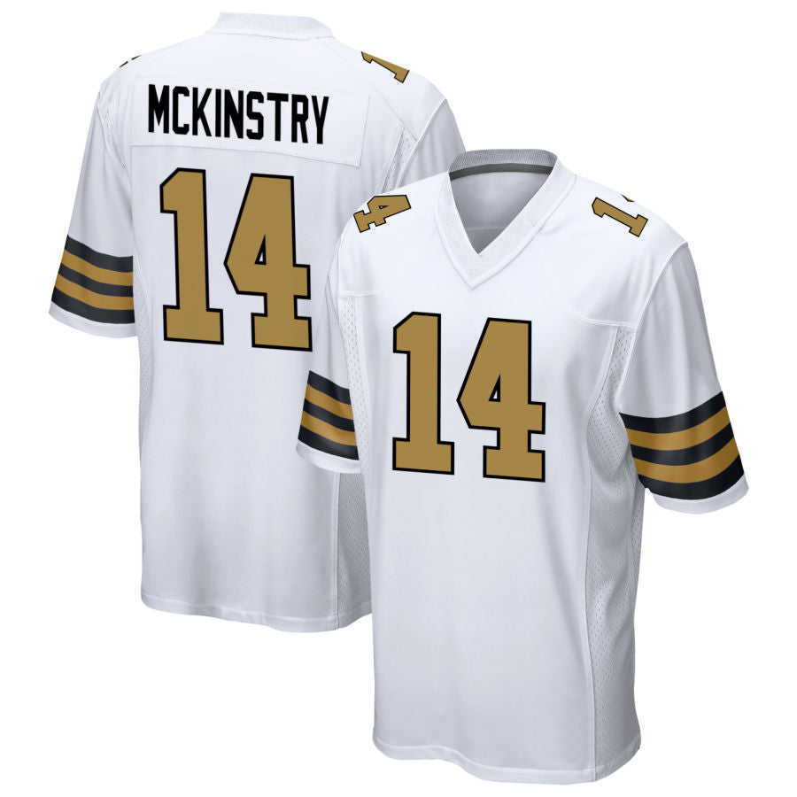 Custom #14 White NO Football Shirt Top