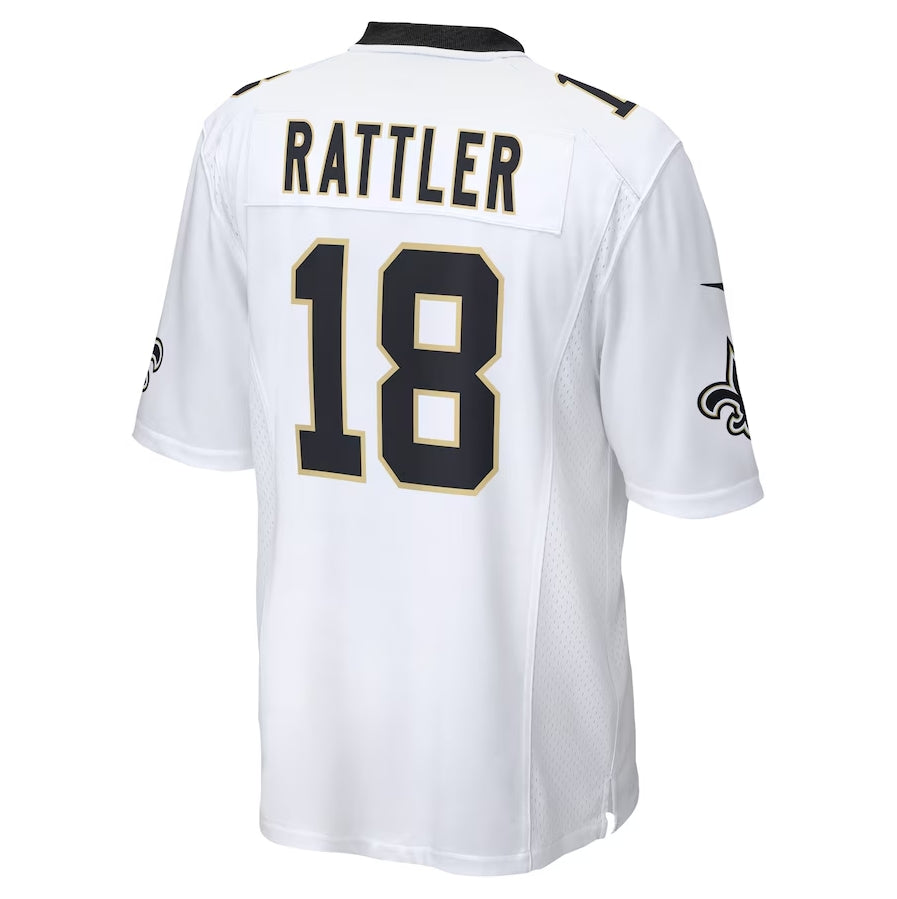 Custom #18 White NO Football Shirt Top