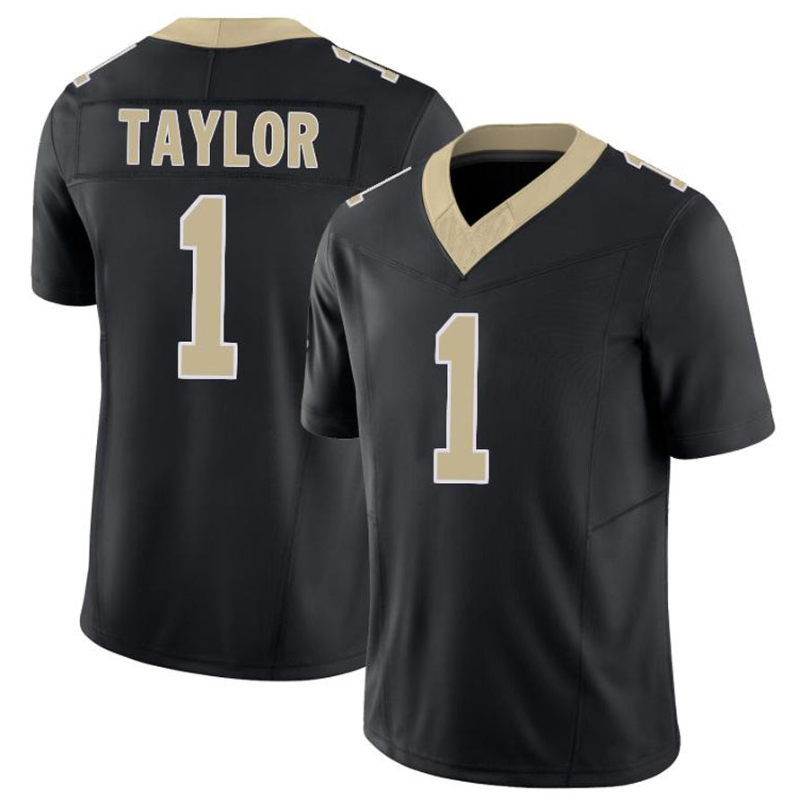 Custom #1 Black NO Football Shirt Top