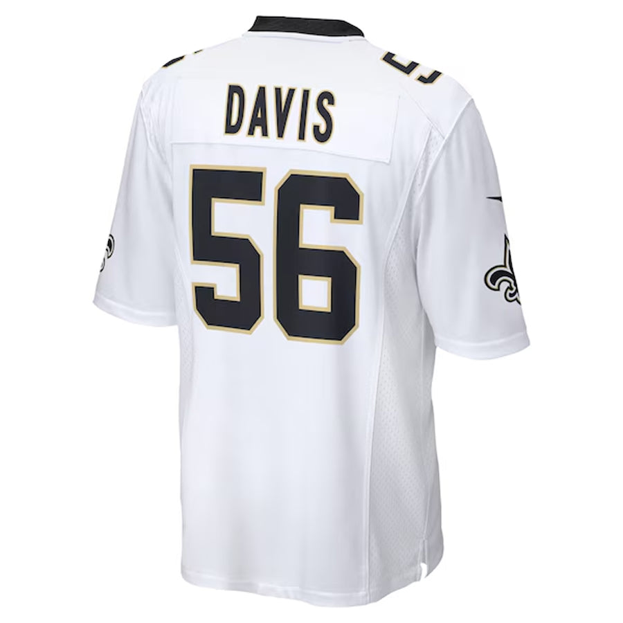 Custom #56 White NO Football Shirt Top